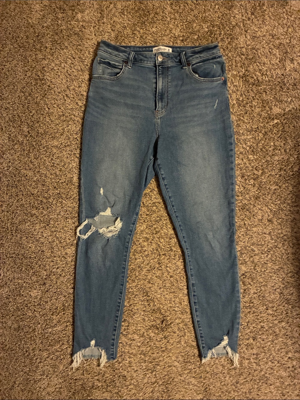 Abercrombie & Fitch curve love high rise super skinny ankle jeans